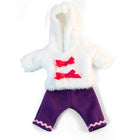 Miniland - Vêtements de poupée - convient aux poupées de 12-5/8 pouces - ensemble de fourrure blanche pour temps froid-Pour poupées de taille 12 5/8 pouces.