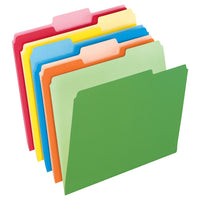 Pendaflex - Dossiers couleur bicolore - Format lettre - Couleurs assorties - Coupe 1/3 - Paquet de 100-Les dossiers bicolores empêchent les fichiers erronés de perte de temps