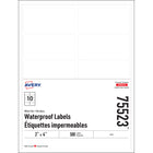 Avery - Étiquettes Imperméables - 2 po x 4 po - Paquet de 500-Blanc