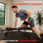 MotionGrey - Banc de musculation ajustable - Banc d’entraînement pliable pour exercices avec haltères - Noir-Cadre en acier renforcé supportant jusqu’à 250 kg pour une sécurité et une durabilité optimales