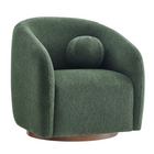 Modway - Holland Pivot Tissu chenille Fauteuil - Rose-Fauteuil pivotant courbé