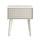 Modway - Render Table d’appoint, Blanc-Pieds en bois effilés