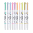 Zebra - Surligneur double face Mildliner - Pointe douce - Couleurs assorties - Paquet de 10-Double extrémité : pointe ogive et pointe biseautée