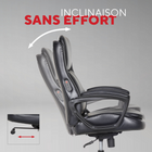Staples - Fauteuil de bureau de massage - noir-Réglage de la hauteur du siège sécurisé avec un simple levier