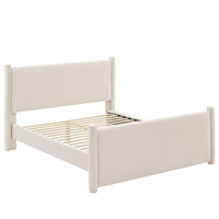 Modway - Rael Performance Velvet Lit de plateforme complet, Alabaste-Sellerie en velours Performance résistante aux taches