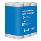 Baseline - Papier hygiénique 2 épaisseurs - 363 feuilles par rouleau - 2 Paquets de 24 Rouleaux - 48 Rouleaux-Sans colorants, encres ni parfums ajoutés