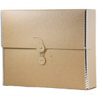 JAM Paper - Portfolio Kraft à Boutons et Ficelles Moyen - 9 1/2 x 12 x 2 3/4 - Marron avec Bords en Métal-Quantité : (1) Vendu à l'unité