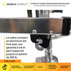 Mobile StairLift - HyperLite - Chaise d’escalier légère - aluminium portable pour évacuation et transport médical - capacité 350 lb-Comprend une ceinture de sécurité détachable pour patient pour des transferts sécurisés