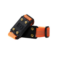 Impacto - Crampons Midcleat B anti-étincelles, conception polyvalente - Taille unique - Noir avec sangles orange - 1 paire-S’adapte au milieu de la chaussure pour éviter les glissades et les chutes dans des conditions glacées et humides