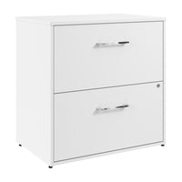 Bush Business Furniture - Hustle Classeur latéral à 2 tiroirs, blanc (HUF130WH)-Le classeur latéral à 2 tiroirs offre une solution de rangement idéale pour les petites et moyennes entreprises et les professionnels travaillant à domicile
