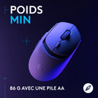 Logitech - Souris de jeu légère sans fil G309 LIGHTSPEED - Blanc-Vitesse maximale: Switchs optiques/mécaniques LIGHTFORCE avec vitesse optique, sensation mécanique et performances de jeu optimisées