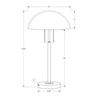 Monarch Specialties - Luminaire - 20 po H Lampe De Table - Métal Argenté - Contemporain - Moderne-Profitez de notre garantie limitée de 2 ans contre tout défaut, pour que votre lampe d'appoint chic reste un élément de votre décor contemporain pendant des années