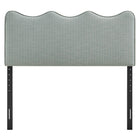 Modway - Athena Rayé Tissu tapis Tête de lit pleine grandeur, Bande bleue Spa-Assemblée requise