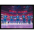 Edmonton Oilers Anthem Line-Up - Toile encadree - 31" x 22"-Impression sur toile de qualité supérieure avec bordures enveloppées