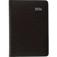 Staples - Agenda quotidien 2026 - 8 po H x 4 7/8 po l - noir - bilingue-12 mois : janvier 2026 à décembre 2026