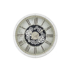 Monarch Specialties - Horloge - 30 po Rond - Mécanisme D'Engrenage - Surdimensionné Grand - Horloge Murale - Blanc -Transitionnel-Cette grande horloge murale ronde surdimensionnée de 30 pouces, dotée d'un mécanisme d'engrenage saisissant et d'une finition blanche chic, apportera une touche élégante et tendance à votre décoration intérieure