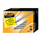 BIC - Stylo à bille Round Stic − 1,0 mm − Noir − Paquet de 60-Avec la technologie d’encre exclusive Easy-Glide System de Bic pour une écriture plus fluide et une ligne plus nette. Sentez la douceur