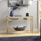 Hudson&Canal - Console Siviline 42" L - Laiton-Nettoyer avec un chiffon doux et sec, sans produits chimiques agressifs ni produits de nettoyage abrasifs