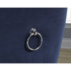 Brassex - Chaise d'appoint 648201 Parker - ensemble de 2 - bleu marine-Accents capitonnés