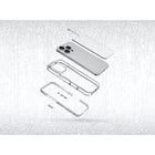 LAUT - Coque AERO SPARKLE MagSafe pour iPhone 16 Pro Max - Argent cristal-Dispose d'un anneau MagSafe, garantissant la compatibilité avec vos accessoires MagSafe.