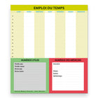Blueline - 2024-2025 Calendrier Magnétique Frigobloc - 14 po x 1+F3:F353 1/2 po - Français-Contenu: un tableau de tâches, un endroit pour noter les anniversaires, un horaire hebdomadaire, une section pour les numéros de téléphone importants et un espace pour noter les contacts des médecins de la famille