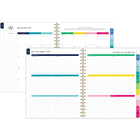 AT-A-GLANCE - Agenda scolaire hebdomadaire/mensuel carreaux lilas Emily Ley Simplified 2025-2026 - 11 po H x 8 3/8 po l - lilas - bilingue-Les pages spéciales incluent «Le processus de simplification », « Comment utiliser l'agenda », « La simplicité ChallEnglish » et la « Bucket list »