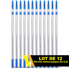 Gritt Commercial - Manche télescopique de 6 pi - Aluminium, ajustable - longueur de 3,5 à 6 pi - Lot de 12-Élimine souvent le besoin d’une échelle grâce à sa grande portée