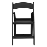 Flash Furniture – Chaise pliante en résine Hercules, capacité de 1000 lb, siège en vinyle noir, noir, 4/paquet-Ensemble de 4 chaises pliantes en résine