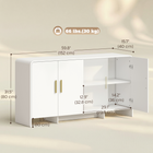 HOMCOM - Buffet moderne 60 po pour téléviseurs jusqu’à 72 po avec portes à fermeture douce - grain de bois blanc-Le design multifonctionnel sert de meuble TV, de buffet de salle à manger ou de rangement pour le bureau 