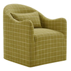 Modway - Bardot Mélange de lin recouvert d’engourdi Chaise d’accent - Artichaut motif à carreaux fenêtre-Chaise d’accent couverte