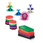 Dowling Magnets - Ensemble d'accessoires pour tableau blanc magnétique-Chaque bloc peut contenir jusqu'à 20 morceaux de papier, chaque punaise peut contenir 10 morceaux de papier, chaque bouton peut contenir 5 à 10 morceaux de papier. Les crochets magnétiques peuvent supporter jusqu'à 13 lb verticalement
