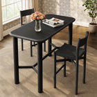 Modway - Alvia Rectangulaire 60" Bois Bar Table - Noir-Pieds en bois massif