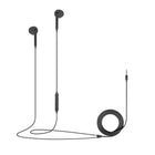 Basic Tech Écouteurs filaires avec contrôle du volume et microphone intégré - Charbon-Confortable