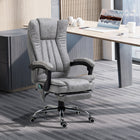 Vinsetto - Fauteuil de bureau exécutif avec massage à vibrations 6 points - gris-La microfibre est respirante, confortable, facile d’entretien et résistante à l’usure des foyers actifs