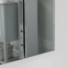 Kleankin - Armoire de salle de bain à miroir avec porte battante murale - argenté-Fabriqué en acier inoxydable pour une construction robuste 