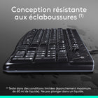 Logitech K120 Clavier filaire USB prêt à l’emploi pour Windows - Noir-Anti-éclaboussures : Anti-Eclaboussures : Ce clavier durable avec design étanche (1), touches anti-effacement et pieds réglables et robustes avec hauteur ajustable, font que ce clavier basique soit fait pour durer