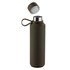 Gry Mattr - Bouteille d’eau douce au toucher - Kaki-Extérieur doux au toucher avec poignée en silicone assortie