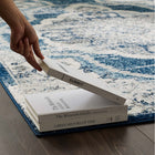Modway - Entourage Médaillon vintage fleural vintage Malia Tapis de comédie 8 pi l x 10 pi L - Ivoire et bleu-Protégez les planchers contre le passage des piétons / du mobilier