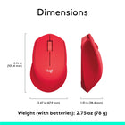 Logitech - M280 souris sans fil - Rouge-8