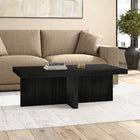 Hudson&Canal - Table basse rectangulaire Boden de 112 cm de largeur, , grain noir-Finition en grain noir aspect bois