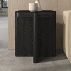 Hudson&Canal - Table d'appoint carrée Laguna de 51 cm de large, finition grain noir-Nettoyer avec un chiffon doux et sec, sans produits chimiques agressifs ni produits de nettoyage abrasifs