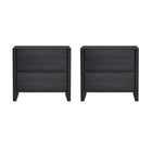 Manhattan Comfort - Linda 24" Table de nuit moderne à 2 tiroirs - Gris charbon - Lot de 2-Table de nuit moderne parfaite pour la chambre à coucher lot de 2