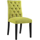Modway - Duchess Tissu Chaise à manger Ensemble de 2 - Herbe de blé-Pieds en caoutchouc massif