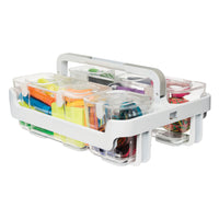 Deflecto - Organisateur de caddie empilable avec 3 conteneurs-Essentiel pour apporter des fournitures avec vous, ou organiser un petit espace.