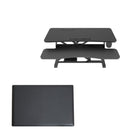 Rocelco - Bureau réglable électrique de 38 po avec CA/USB et tapis antifatigue - Noir-EDR a une grande surface de travail de 37,4 po x 15,75 po