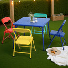 Homy - Casa Ensemble de table et chaises coloré pour enfants - 5 pièces-Nettoyage Ultra Facile - Surfaces plastiques lisses faciles à essuyer après les collations, dessins ou jeux.