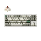 Keychron - Q3 Max RGB Wireless Mechanical Keyboard - Brown Switch - TKL Layout with Knob - Shell White-Connectivité exceptionnelle : Passez sans effort d'un appareil à l'autre avec la connexion sans fil 2,4 GHz ou Bluetooth 5.1, offrant des temps de réponse rapides et des capacités multitâches sur votre ordinateur, téléphone et tablette.