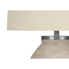 Monarch Specialties - Luminaire - 25 po H Lampe De Table - Béton Crème - Abat-Jour Beige - Contemporain-Dimensions assemblées : 18 po L x 18 po L x 25 po H . base : 12 po L x 12 po L x 13 po H . abat-jour : 18 po L x 18 po L x 10,5 po H