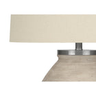 Monarch Specialties - Luminaire - 25 po H Lampe De Table - Béton Crème - Abat-Jour Beige - Contemporain-Dimensions assemblées : 18 po L x 18 po L x 25 po H . base : 12 po L x 12 po L x 13 po H . abat-jour : 18 po L x 18 po L x 10,5 po H