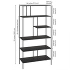 Hudson&Canal - Bibliothèque Winslow 72"H - Bronze noirci-Dimensions du produit : 16" L x 36" l x 72" H
